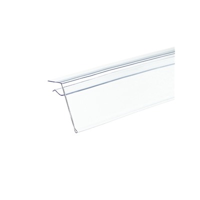 Ценникодержатель для крепления на стеклянные полки, 100×4×3.9 см, прозрачный