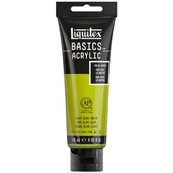 Краска акриловая художественная Liquitex "Basics", 118мл, туба, 218 оливковый светлый