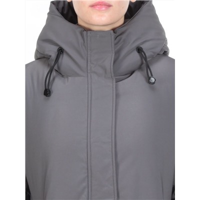 2233 DARK GRAY Пальто женское зимнее AKIDSEFRS (200 гр. холлофайбера)