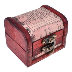 BOX022-01 Шкатулка Сундук на замке, 7,5х6,6х5,8см