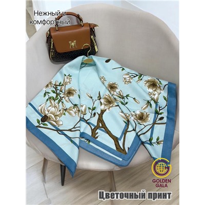 Платок утепленный Сакура цвет 3040/10 (бирюзово-голубой)