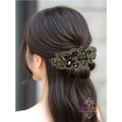Заколка автомат для волос с кристаллами «Блеск элегантности» ЭЛЗ10/04