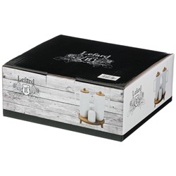 НАБОР ДЛЯ СПЕЦИЙ LEFARD "NATIVE" 4ПР. 300 МЛ. НА ПОДСТАВКЕ 16,5*16,5 СМ. В=19 СМ. (КОР=16НАБ.)