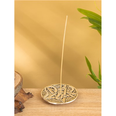 Подставка под благовония «Пентакль и Змеи», 10.5 см, алюминий