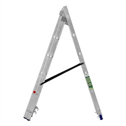 Лестница, 3 х 6 ступеней, алюминиевая, трехсекционная, Сибртех