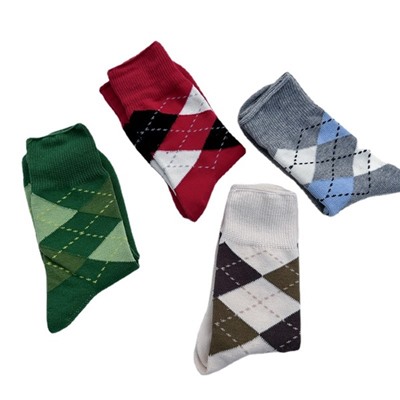 Retro cotton demi-season brand Japanese knee socks, mid-length