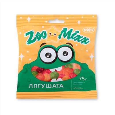 Мармелад ZooMixx Лягушата Mix пп/п 0,075гр, Рахат