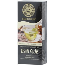 SHENNUN. Зеленый. Молочный улун карт.упаковка, 25 пак.