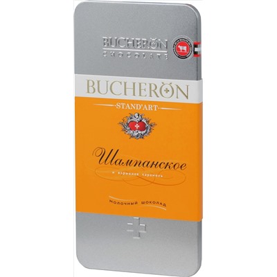 BUCHERON. Standart. Молочный с шампанским и взрывной карамелью 100 гр. жест.банка