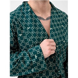 Мужской халат "Люкс" 2441-К / Зеленый