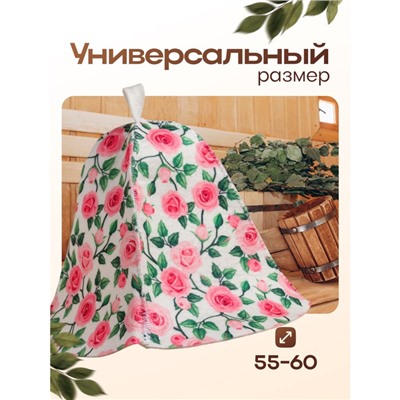 Шапка для бани "Розочки"