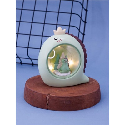 Ночник "Sleeping dino ball", green (11 см), пластик