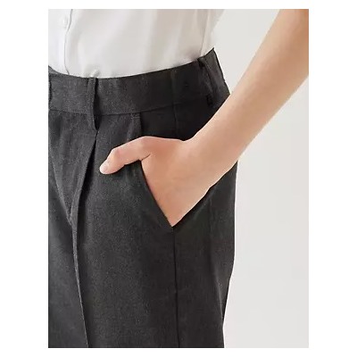 Boys' Regular Leg Slim Fit School Trousers (2-18 Yrs)