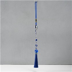 Подвеска от сглаза металл «Бабочка с колокольчиками и кисточкой», 7×30 см