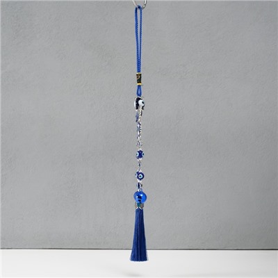 Подвеска от сглаза металл «Бабочка с колокольчиками и кисточкой», 7×30 см