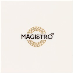 Пирожковая тарелка Magistro La Perle, d=15 см, фарфор, белая