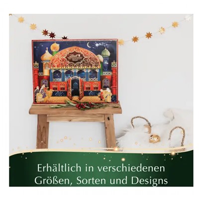 Lindt 1001 Weihnachts-Traum Adventskalender 2025 Адвент календарь "1001 ночь" с 24 сладкими сюрпризами, 48см × 36см, 281грамм