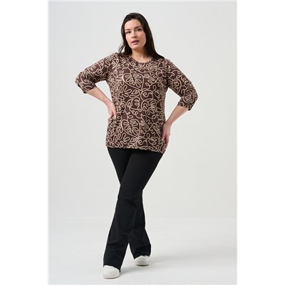 Женская блузка 21621 / коричневый