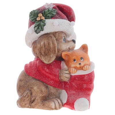 GAEM Фигурка декоративная с подсветкой "Щенок и котёнок"(3хААА, н/п), L30 W21 H40 см