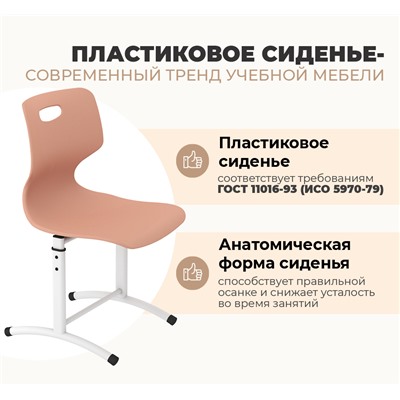 Стул Дельта SHT-S-TN28/5-7
                        д5-7 красный абрикос / белый муар