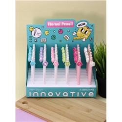 Вечный карандаш "Flower," mix, шоу-бокс 36 шт.