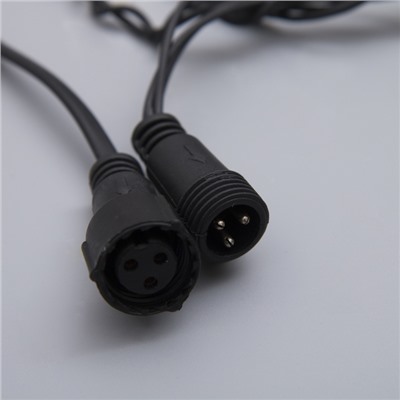 Гирлянда «Сеть» 2 × 1.5 м, IP44, УМС, тёмная нить, 192 LED, свечение синее, 220 В