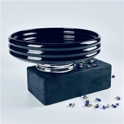 163-066 Фруктовница 26см на ножке  MULTICOLOR в под.уп.(х8)Фарфор