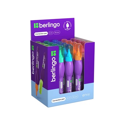 Корректор-ручка, Berlingo Envy металлический наконечник, 8 мл, МИКС