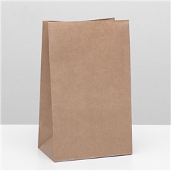 Пакет крафт бумажный фасовочный, прямоугольное дно 18×12×29 см