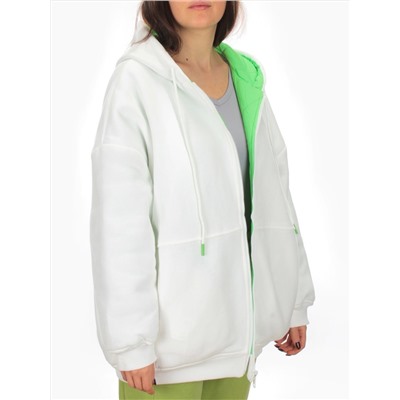 2560 WHITE/GREEN Худи женское (50 гр. синтепон)