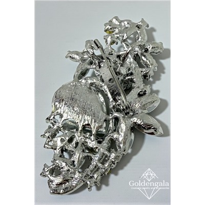 Брошь-кулон крупная с кристаллами БР4 модель БРО/18