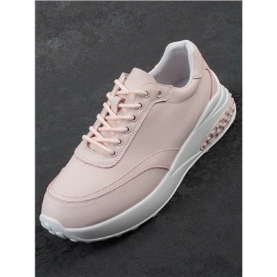 03-YH262-2 PINK Кроссовки женские (натуральная кожа)