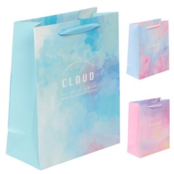 Пакет подарочный 26*32*12 Акварельное облако 210г/м2 ассорти 3 вида КОКОС 231972/12/Китай