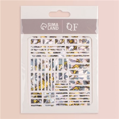 Наклейки для ногтей «Битое стекло», фольгированные, разноцветные