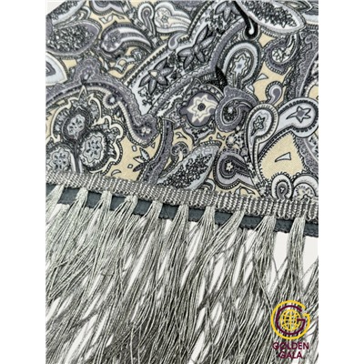 Косынка теплая на флисовой подкладке с бахромой Арт 2347/25