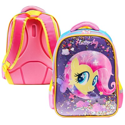 Рюкзак школьный для девочки, 39 см × 30 см × 14 см «Пони», My little Pony