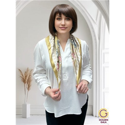 Платок на шею с украшением шелковый Арт 2530/01