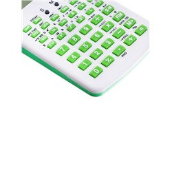 Калькулятор инженерный 10-разрядный, корпус белый, с зелеными кнопками