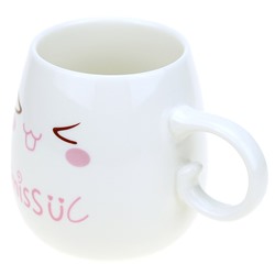 Кружка фарфоровая "Зайка малыш" 450мл, д7,3см h9,8см, с деколью, микс, в цветной коробке (Китай)