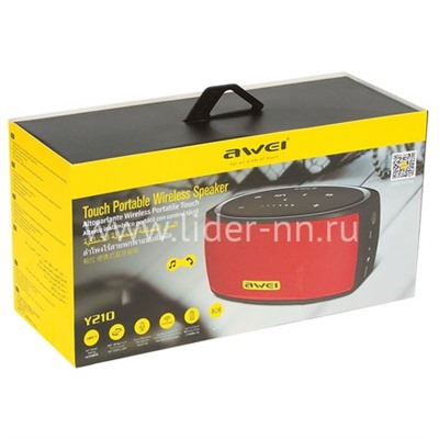 Колонка AWEI (Y210) Bluetooth/MicroSD/NFC (красная)