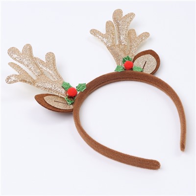 Ободок новогодний карнавальный «Рога», МИКС