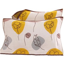 Pillow towel Four-layer gauze Bird Singing Flowers Pillow towel Breathable sweat-absorbing pillow towel Factory price Wholesale Good Dream Cotton Gauze
