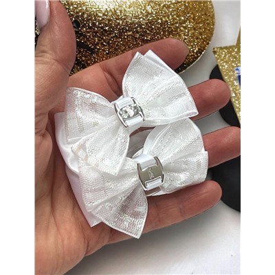 Бантики на эластичной резинке Корея 6 пар (12 шт) Арт 11