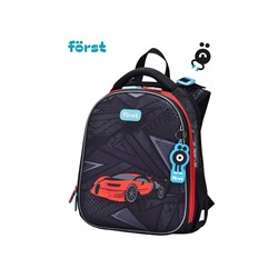 Ранец Först F-Top "Red car" 36*28*15см, 2 отделения, 2 кармана, анатомическая спинка