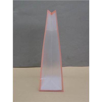 Пакет подарочный (M) "Frame transparent", pink (26*18*8)