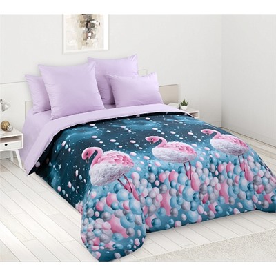 Ткань перкаль Молодежка / Розовый фламинго 1 (основа)