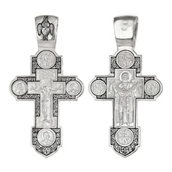 Крест (Образ Покрова) из серебра литье частичное чернение