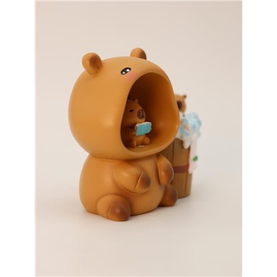 Ночник - подставка для канцелярских принадлежностей "Capybara student" (13.8 см)