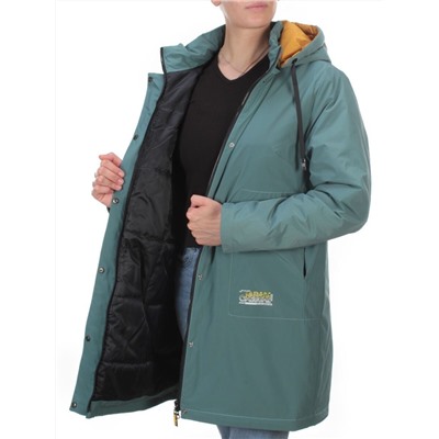 22-908 GRAY/GREEN Куртка демисезонная женская (100 гр. синтепон) PLOOEPLOO
