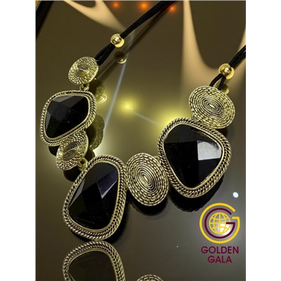 Колье на кожаном шнурке "Женская грация" Арт КШ2130/31